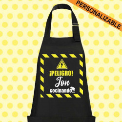 DELANTAL "PELIGRO" PERSONALIZADO