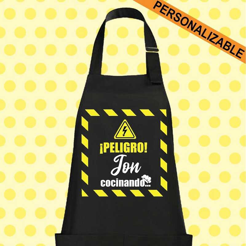 DELANTAL "PELIGRO" PERSONALIZADO
