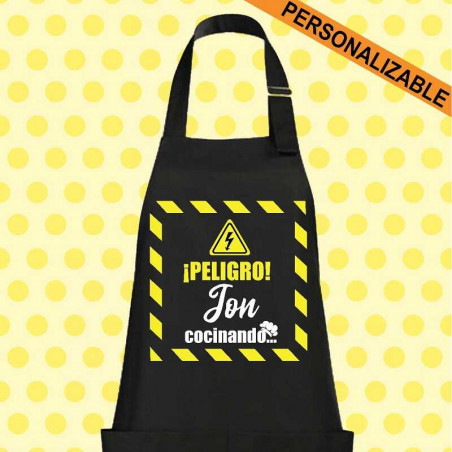 DELANTAL "PELIGRO" PERSONALIZADO