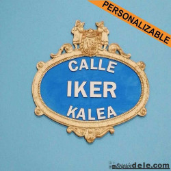 placa calle Bilbao personalizada