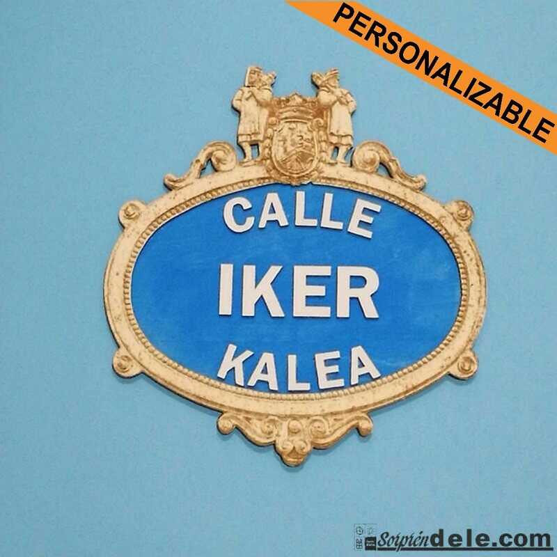 Placa calle de Bilbao personalizada