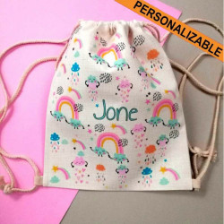 mochila saco personalizado infantil