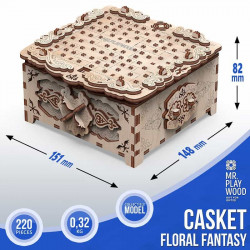 Caja secreta fantasía floral