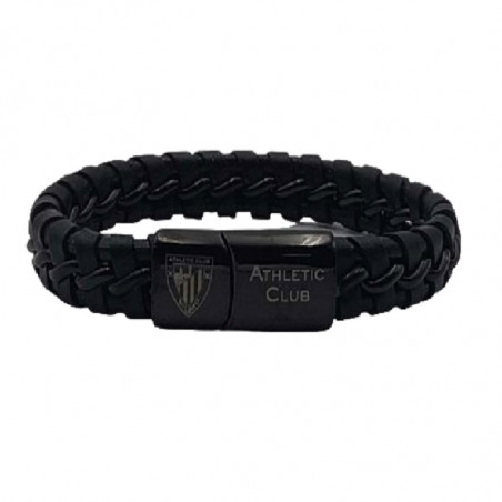PULSERA TRENZADA NEGRA  ATHLETIC CLUB DE BILBAO
