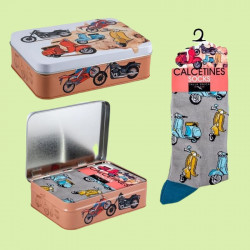 CALCETINES SCOOTER CON CAJA METÁLICA