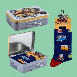 CALCETINES CAMPERVAN CON CAJA METÁLICA