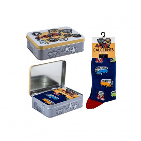 CALCETINES CAMPERVAN CON CAJA METÁLICA