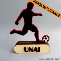 Figura silueta futbolista personalizada