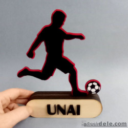 Figura silueta futbolista personalizada
