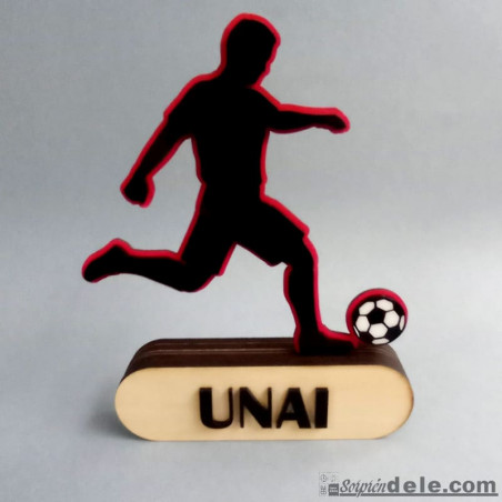Figura silueta futbolista personalizada