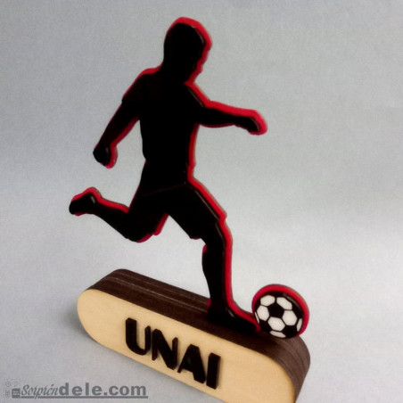 Figura silueta futbolista personalizada