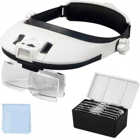 lupa frontal con luz led