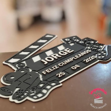 PLACA CLAQUETA DE CINE PERSONALIZADA