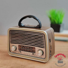 RADIO RETRO BLUETOOTH CON LINTERNA