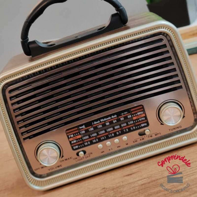 radio retro bluetooth linterna