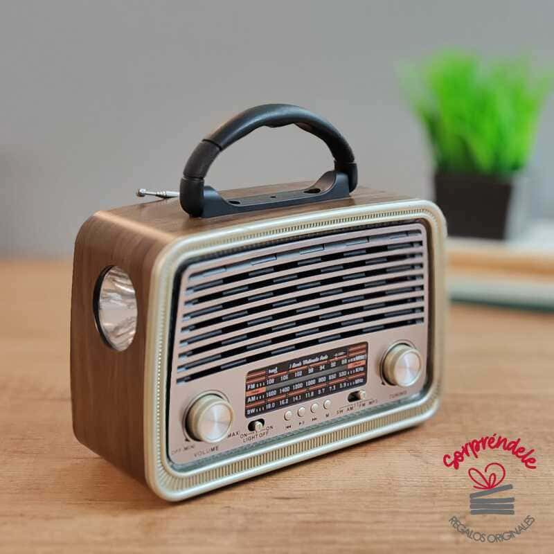 radio retro bluetooth linterna