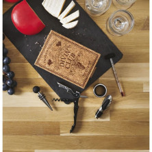 Set vino 5 piezas con estuche corcho