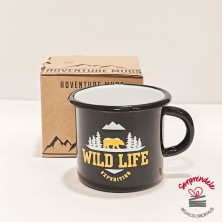 Taza metálica montaña