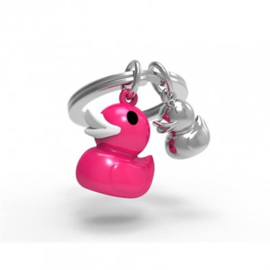 llavero patito rosa