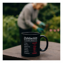 Taza jubilación, horario semanal