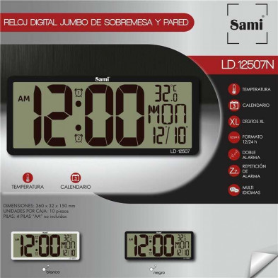 Reloj de pared digital jumbo xxl