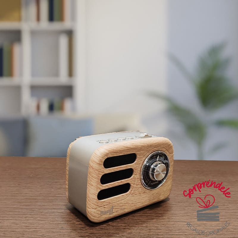 radio altavoz vintage mini