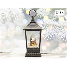 Farol de agua musical navidad