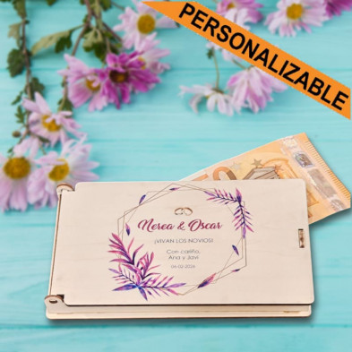 Caja personalizada para regalar dinero