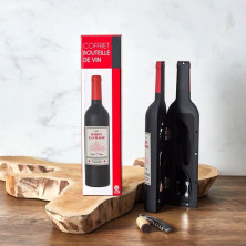 Set accesorios vino con forma de botella