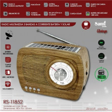 Radio altavoz vintage solar