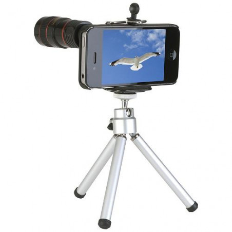 Objetivo y trípode para iPhone