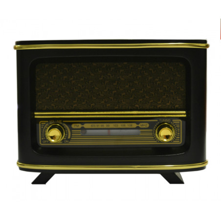 Réplica radio retro madera