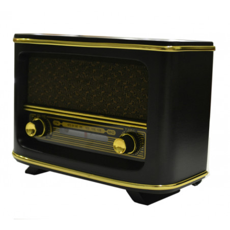 Réplica radio retro madera