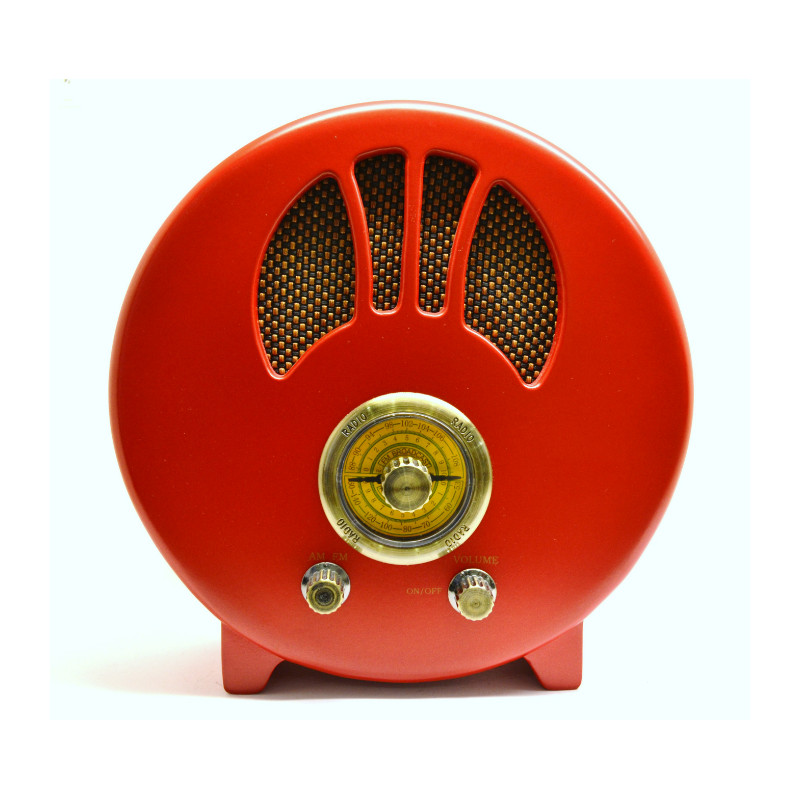 Radio retro madera redonda - regalos para hombres