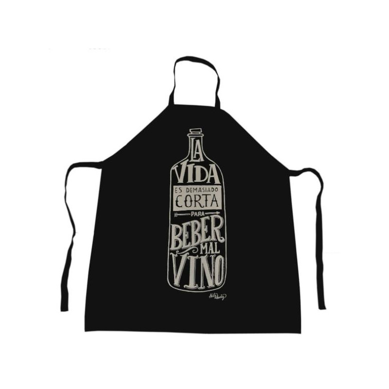 Delantal Mal Vino -regalos para hombres cocinillas