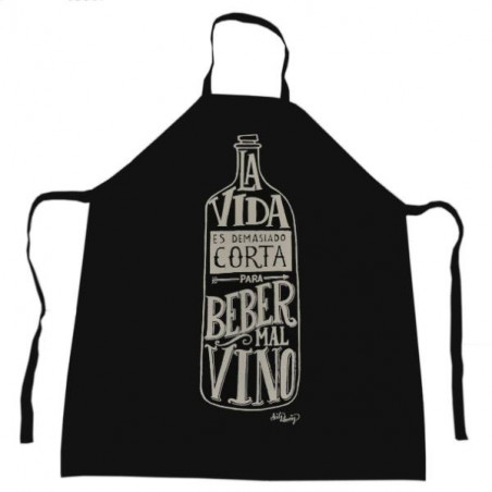 Delantal Mal Vino -regalos para hombres cocinillas Delantal Mal Vino -regalos para hombres cocinillas