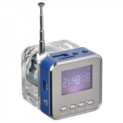 Mini altavoz mp3 con radio y reloj - Regalos para hombres