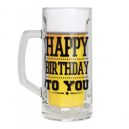 Jarra de cerveza personalizada cumpleaños