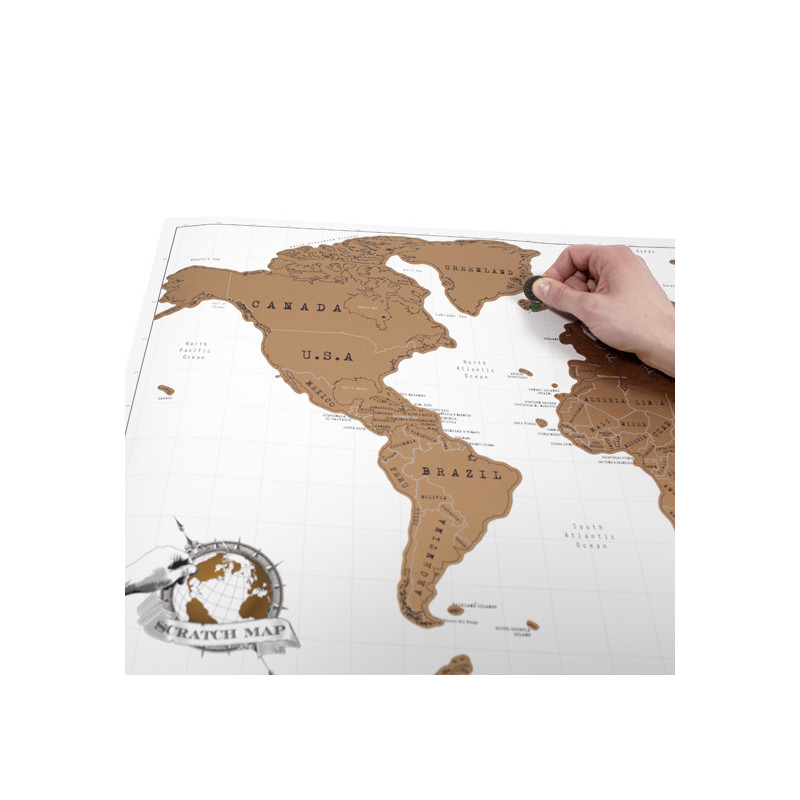 "Scrach map" mapa rascable - regalos para viajeros y aventureros
