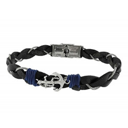 Imagén: PULSERA CUERDA, ACERO Y ANCLA "LISKA"