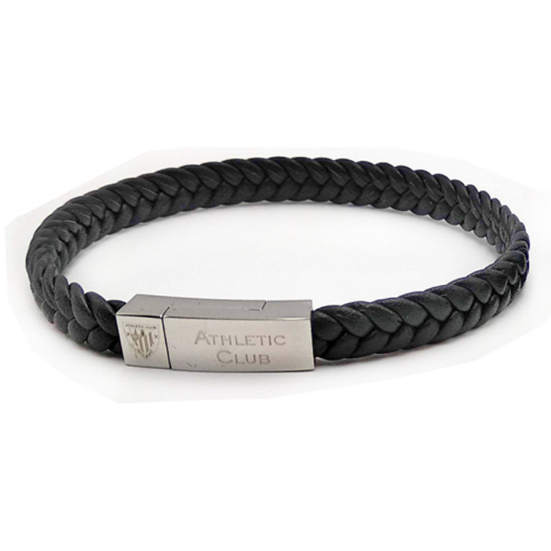 PULSERA TRENZADA NEGRA  ATHLETIC CLUB DE BILBAO