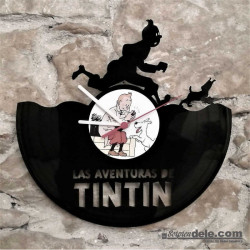 Imagén: RELOJ DISCO DE VINILO TINTIN