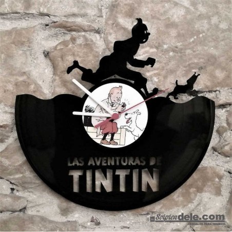 RELOJ DISCO DE VINILO TINTIN - regalos originales