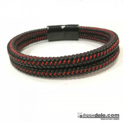 PULSERA TRENZADA 2 COLORES ATHLETIC CLUB DE BILBAO