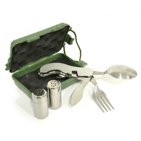 SET CUBIERTOS + SALERO Y PIMENTERO