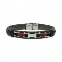 Imagén: PULSERA LONA ACERO Y MADERA  "LISKA"