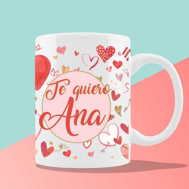 Taza corazón personalizada