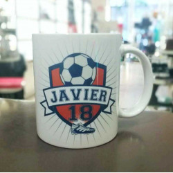 Taza fútbol personalizada