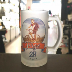 Jarra cerveza personalizada con foto