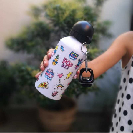 BIDÓN DE ALUMINIO PERSONALIZADO ICONOS POP